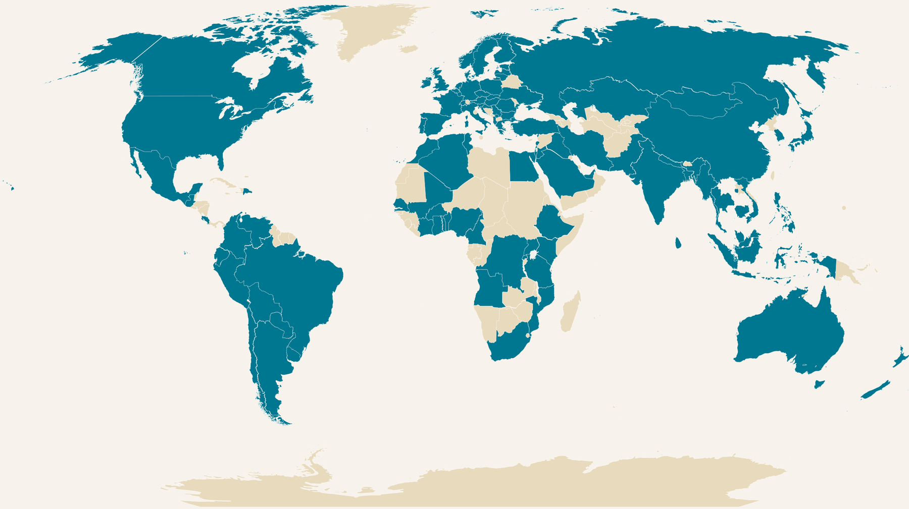 Carte du réseau international du SSI, présent dans plus de 120 pays